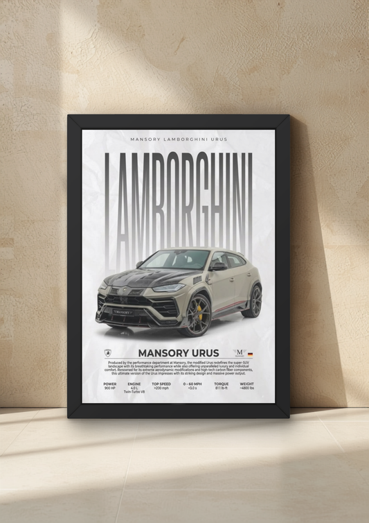 Lamborghini Urus Wall Poster