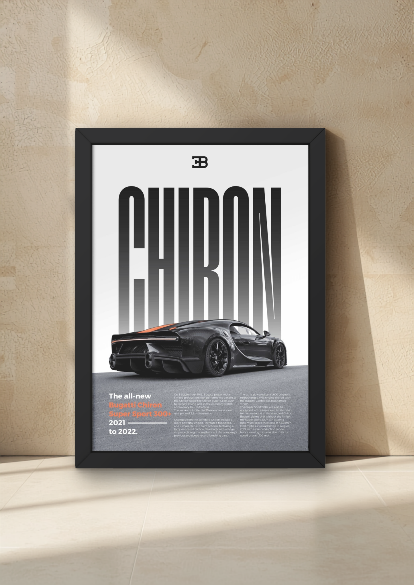 Bugatti Chiron vol.2 Wall Poster
