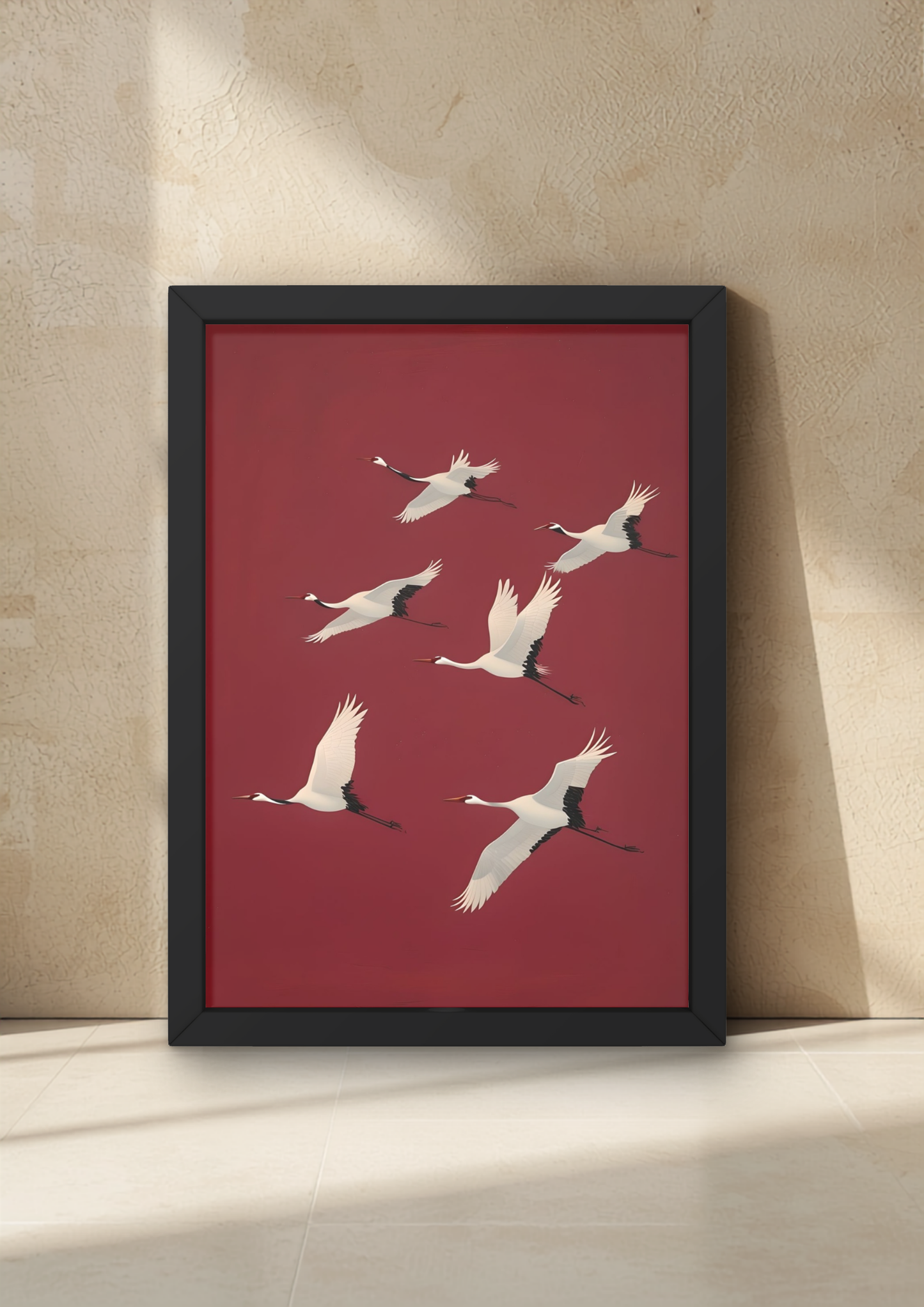 Cranes in Sky Wall Frame
