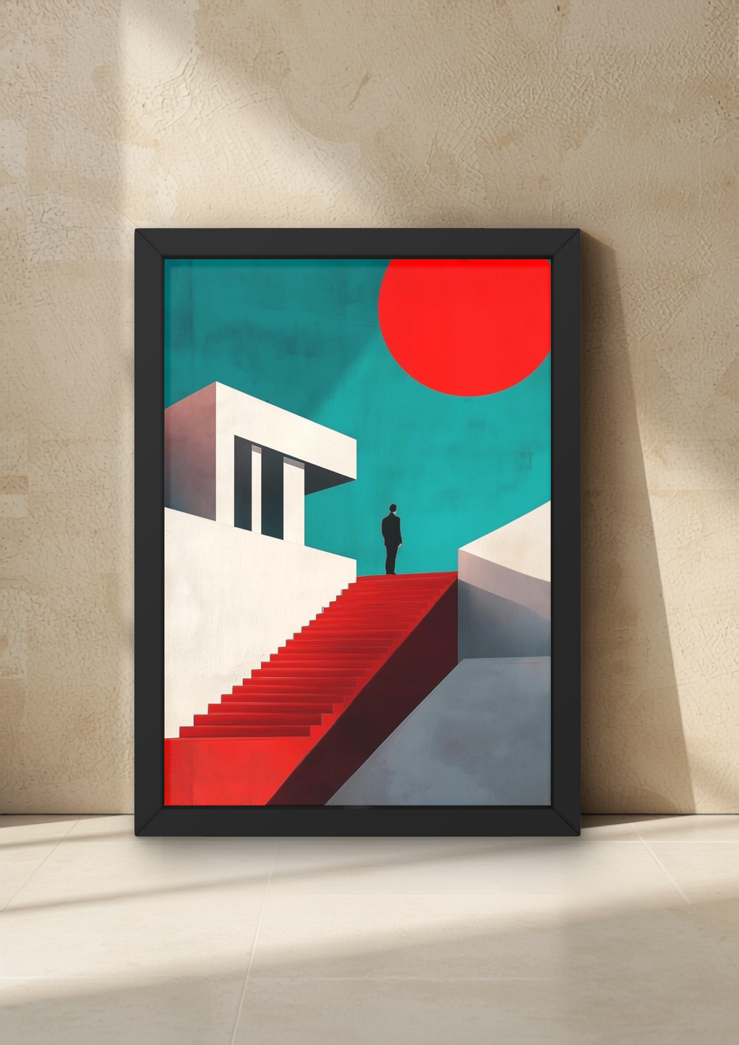 Stairs & Sun art Wall Frame