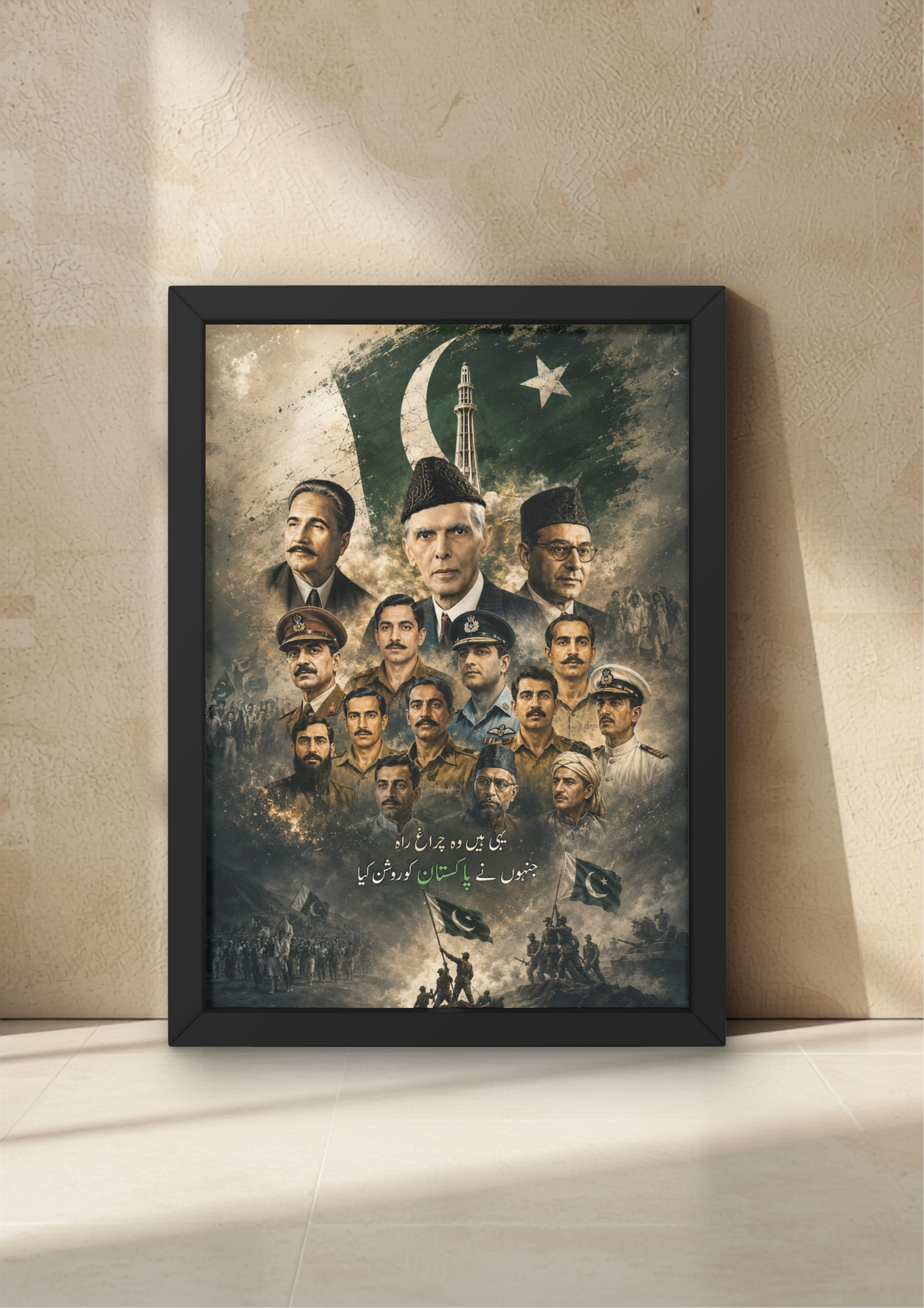 Pakistan National Heroes Wall Art