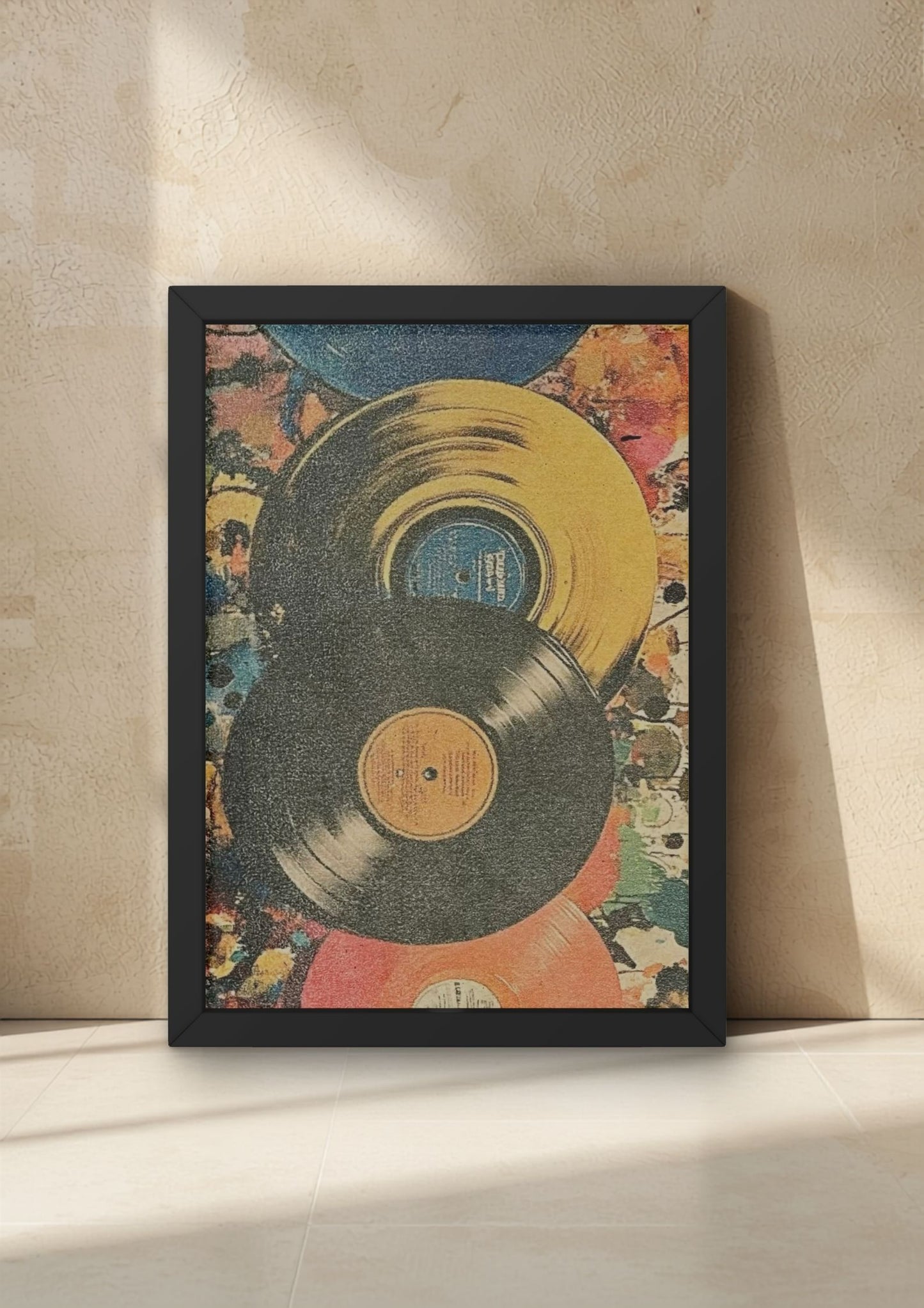 Retro discs Wall Frame