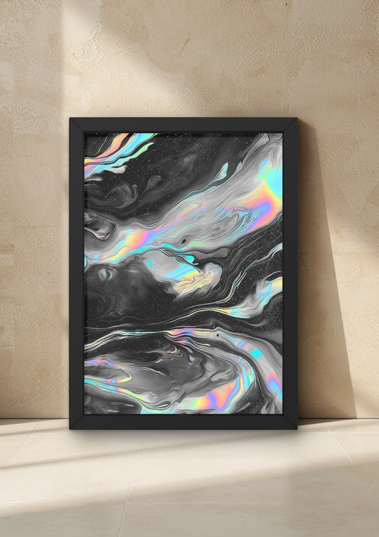 Chrome abstract Art Wall Frame